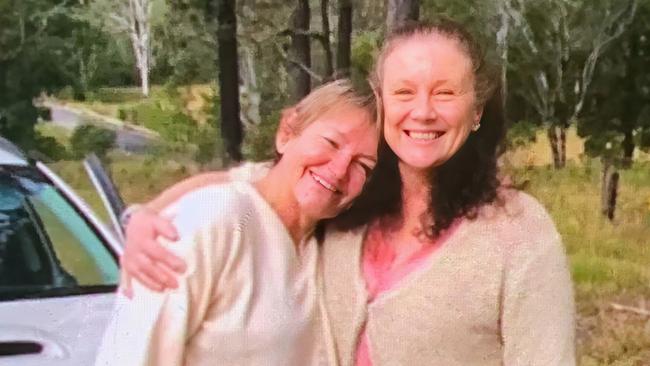 Kathleen Folbigg (right) hugs Tracy Chapman after her release. Picture: 7 News