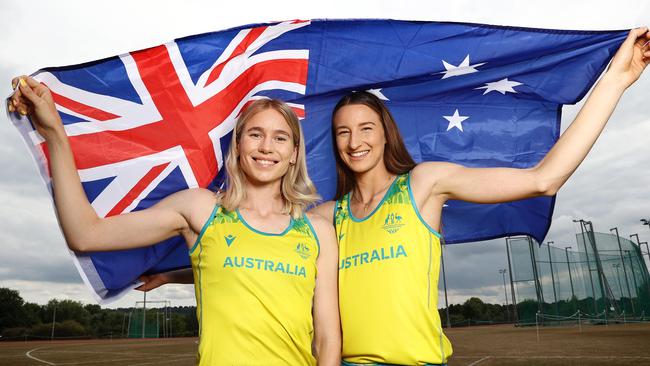 Eleanor Patterson and Nicola Olyslagers are among Australia’s world class high jumpers. Picture: Michael Klein