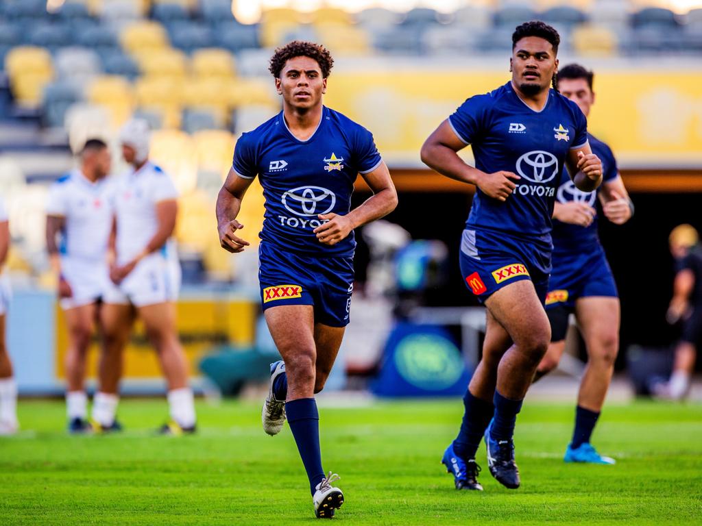 Rockhampton's Mutua Brown playing with the North Queensland Cowboys under-19s. Photo: North Queensland Cowboys