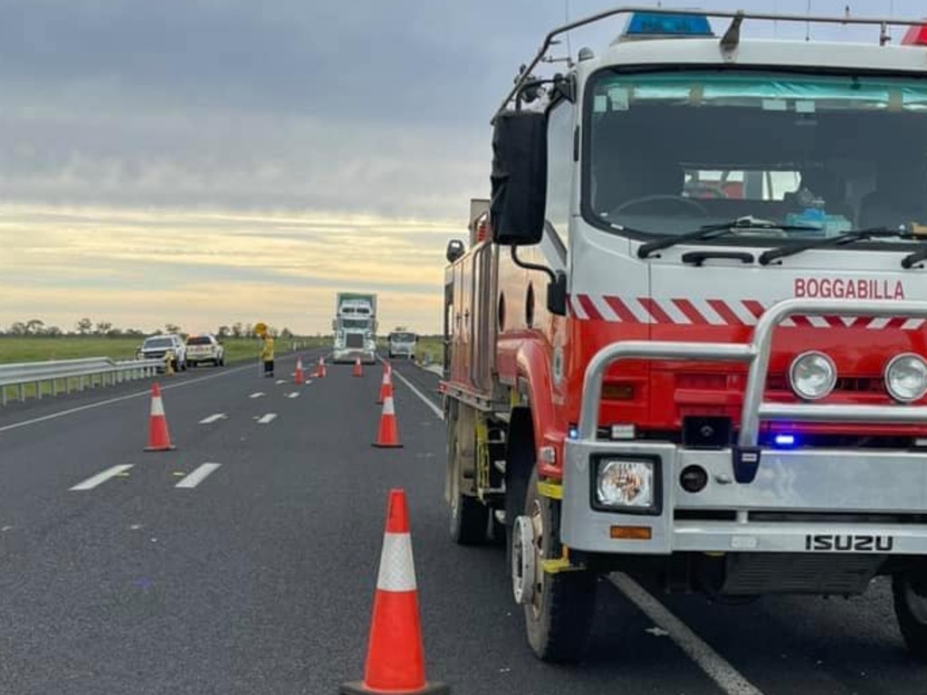 Local responders got the call of the crash at Boggabilla around 11am on Tuesday (Photo: Facebook / Boggabilla Rural Fire Brigade)