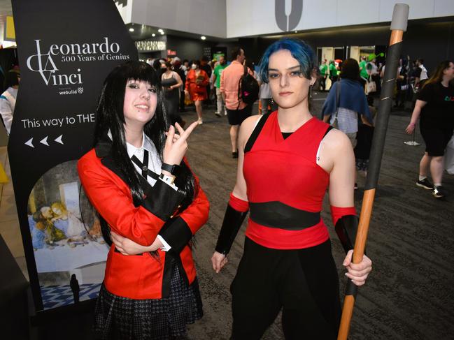 Caeley Howard and Alex Hughes at the Melbourne Oz Comic Con Xmas edition, held at the Melbourne Convention &amp; Exhibition Centre on Saturday, December 7, 2024. Picture: Jack Colantuono