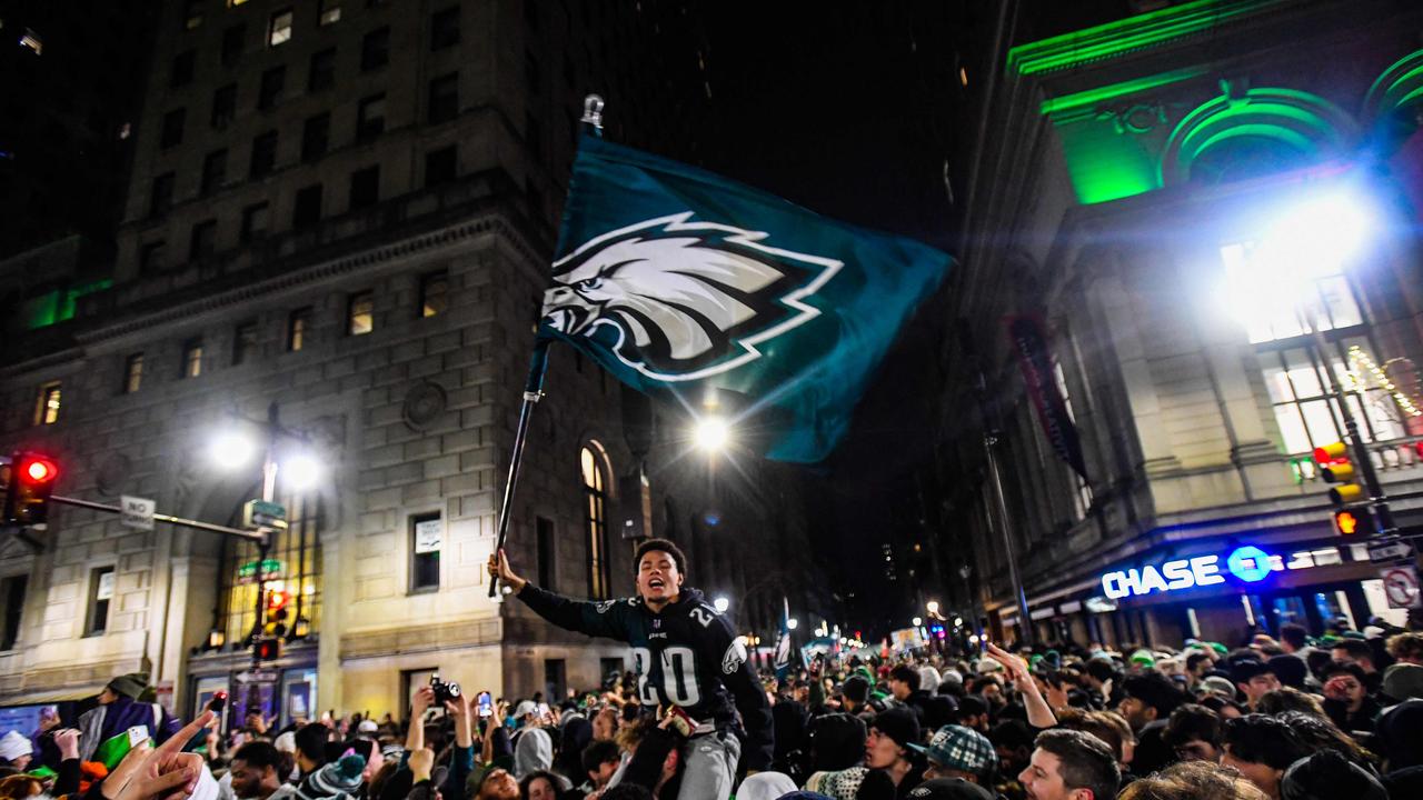 You couldn’t look anywhere without seeing an Eagles flag or jersey. Matthew Hatcher/Getty Images/AFP