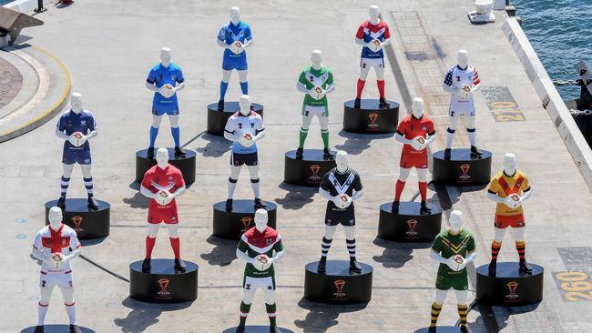 The League of Giants is an installation of 14 larger than life giant rugby league players representing each of the participating nations of the 2017 Rugby League World Cup.