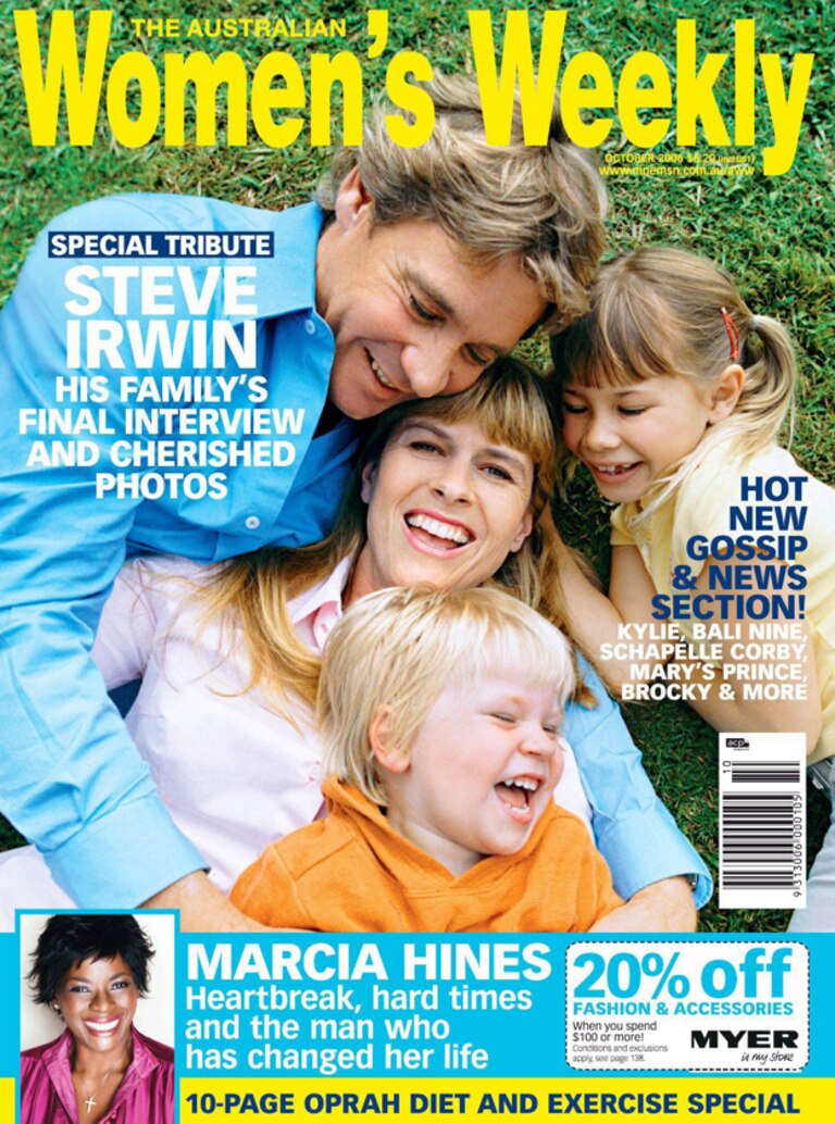 The Irwins in 2006, posing for what would become a tribute issue to Steve.