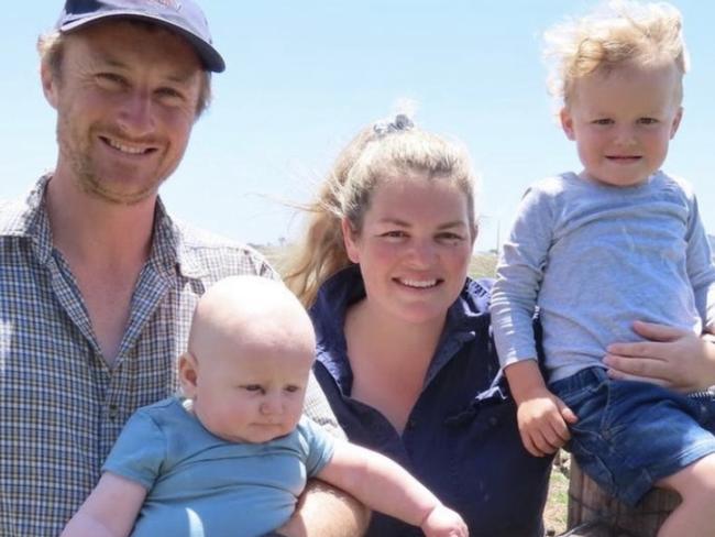 Ben and Michelle Walker, with children Blue and Murphy,  milk 800 cows on 400 hectares at Mt Schank, SA, in a 50:50 share farming arrangement with property owner Chris Proctor.