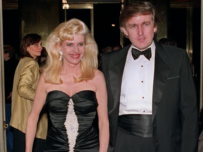 Mr Trump pictured with now ex-wife Ivana in 1989. Picture: AFP