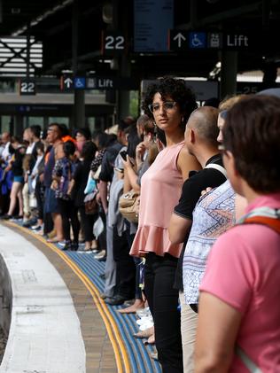 Ramza Martin, 26, from Belfield waiting for a train at Central. Picture: Jonathan Ng