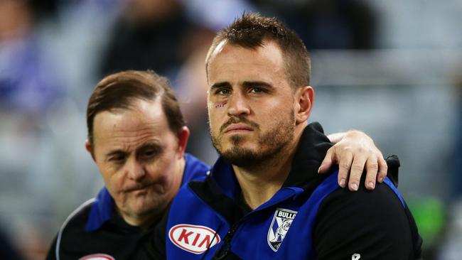 Josh Reynolds sits on the bench with a hamstring injury.