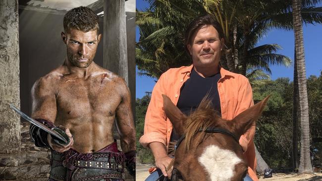 DOPPELGANGERS: Liam Mcintyre in Spartacus (left) and his new stunt double, former Barron River MP and Blazing Saddles owner Michael Trout. PICTURE: SUPPLIED