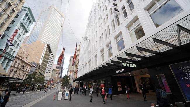 Bourke Street Mall in 2010, before bollards. Picture: Carla Gottgens/Bloomberg News