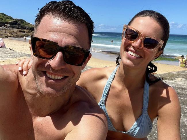 Channel Nine rugby league presenter Danika Mason and Todd Liubinskas. Pictures: Instagram