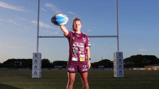 Burleigh player Lauren Brown has signed a Broncos NRLW deal and is on the radar for State of Origin. Picture Glenn Hampson
