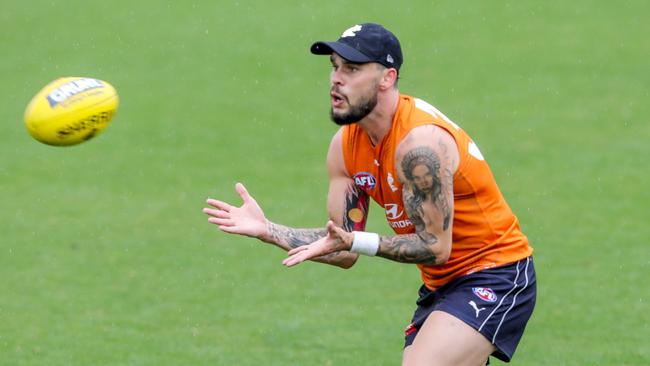 Carlton recruit Zac Williams at training with the Blues. Pic: Tim Carrafa