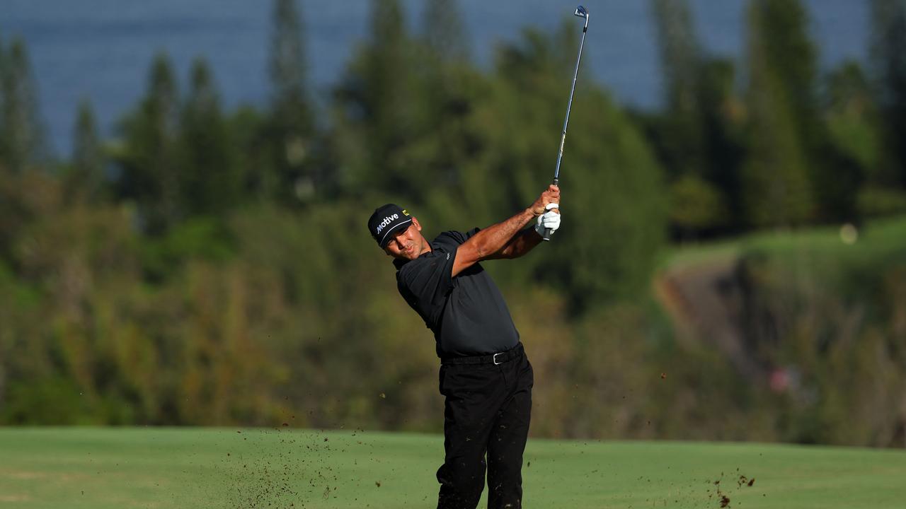 KAPALUA, HAWAII - JANUARY 06: Jason Day on the fourth hole during the third round of The Sentry at Plantation Course at Kapalua Golf Club.