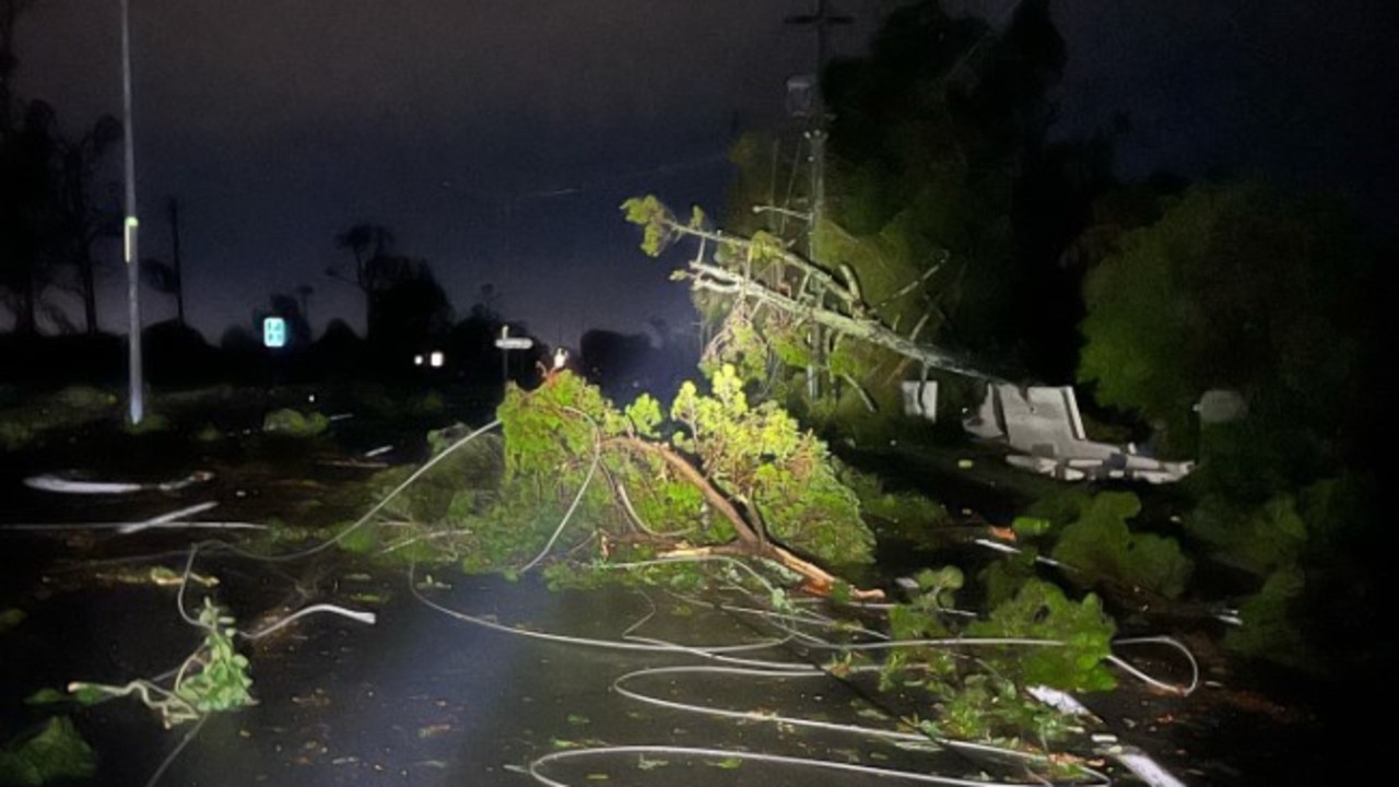 The storm caused severe damage to transmission infrastructure across South East Queensland. Picture: Energex