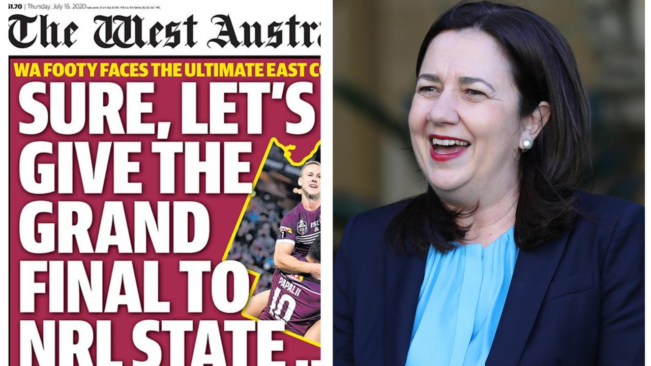 Queensland Premier Annastacia Palaszczuk hit back at The West Australian newspaper.