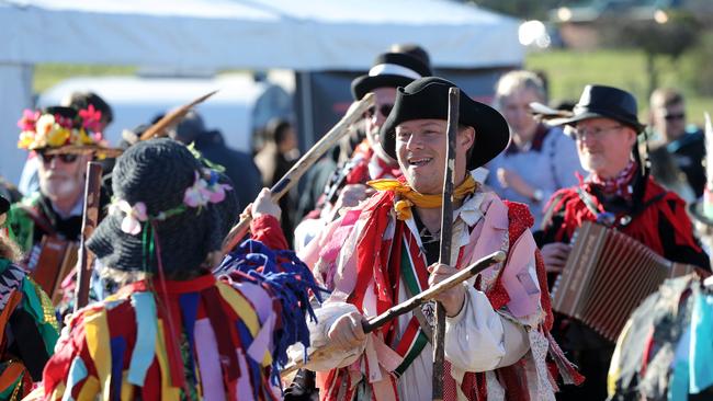 Morris dancer, Fred Cheney performing at the Midwinter Festival Picture: LUKE BOWDEN