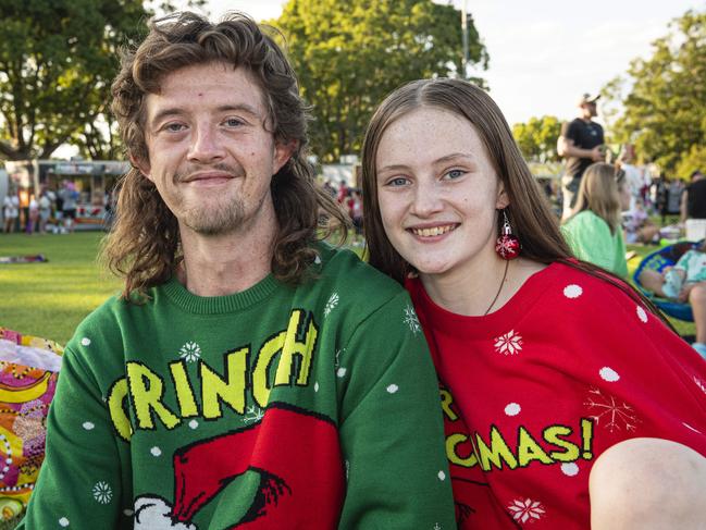 Jessy Gillis and Zoe Cooper at Triple M Mayoral Carols by Candlelight, Sunday, December 8, 2024. Picture: Kevin Farmer