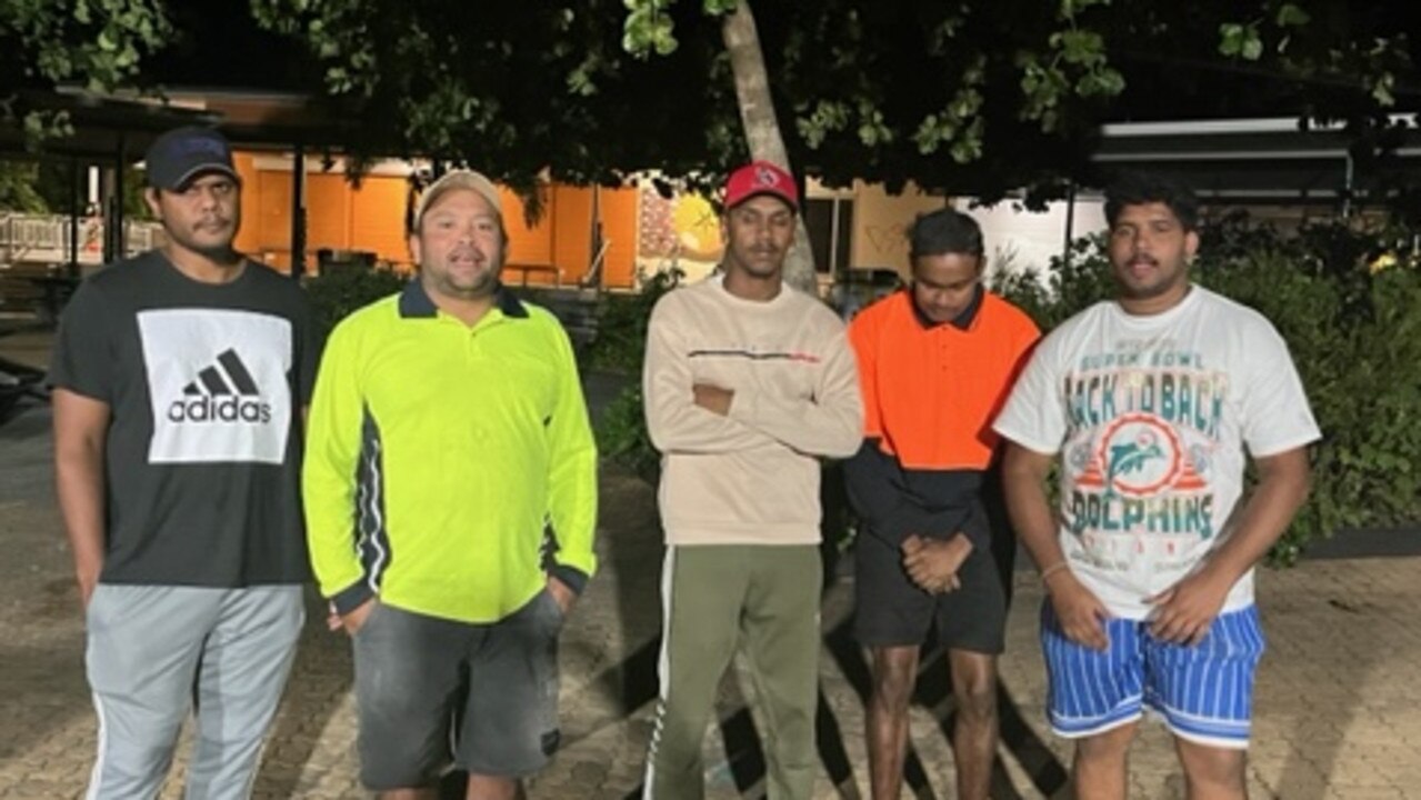 Members of the night patrol on the first night shift from midnight to 5am were L-R James Sibley, Todd Pearson, Arona Miller, John Smith and Germaine Bulsey. Picture: Supplied