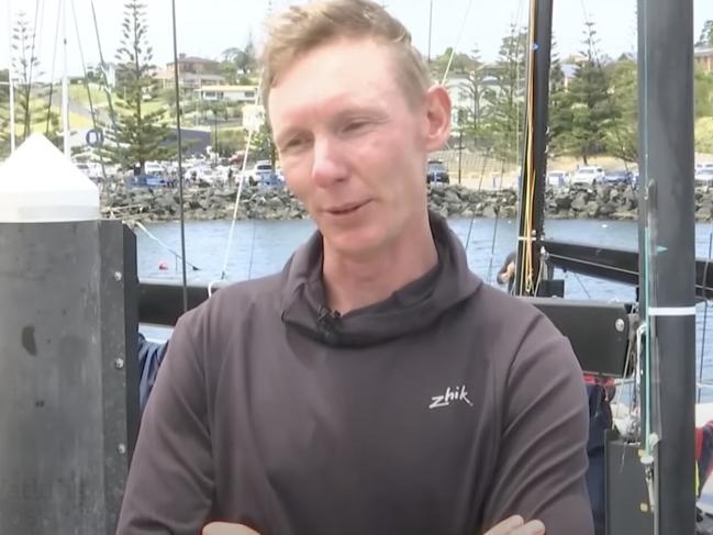 Porco Rosso sailor Luke Watkins recounts his rescue. Picture: ABC News