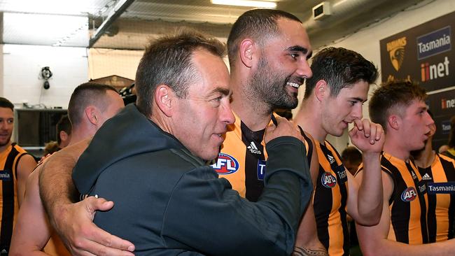 Hawks coach Alastair Clarkson helped manufacture a big win over GWS. Pic: Getty Images