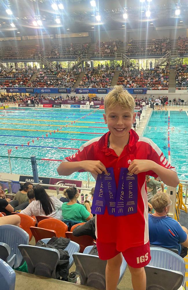 Ipswich Grammar Swimming Club's Boston Willcox.