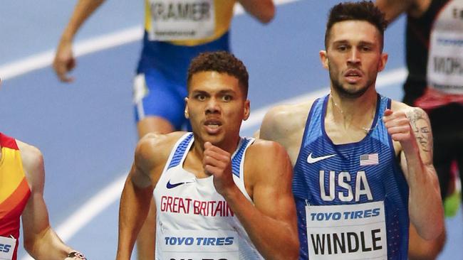 Britain's Elliot Giles in action at the World Athletics Indoor Championships in Birmingham.