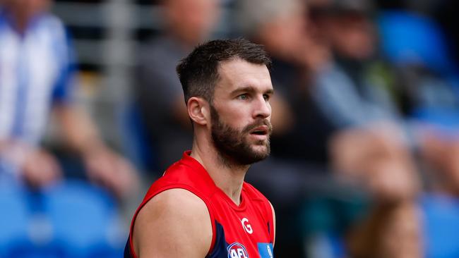 Melbourne forward Joel Smith is being investigated by Sports Integrity Australia and faces a lengthy ban from the AFL. Picture: Dylan Burns/ Getty Images