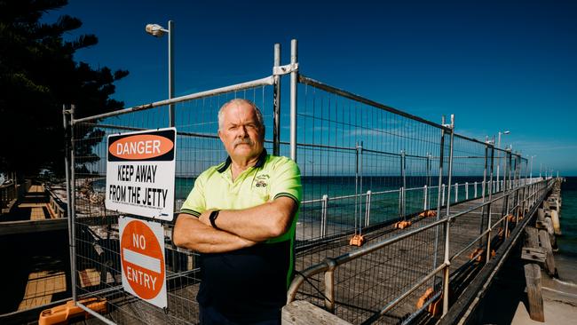 Tumby Bay Mayor Geoff Churchett at the Tumby Bay jetty. Picture: Robert Lang