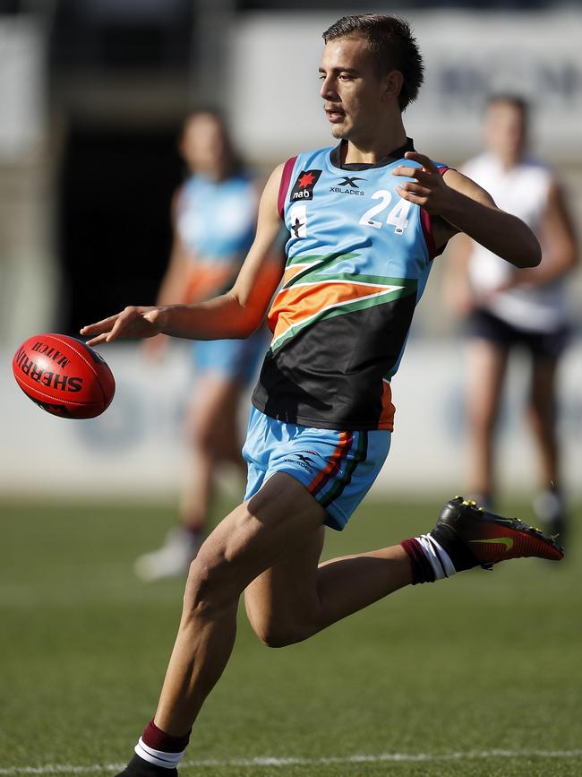 Joel Jeffrey impressed for the Allies at last year’s under-18 national championships. Picture: Dylan Burns/AFL Photos