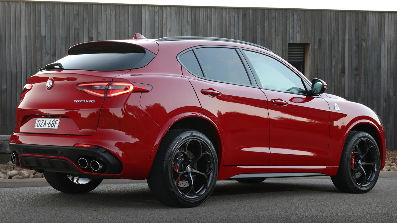 Quad exhausts signal the Stelvio’s sporting intent. Picture: Supplied.