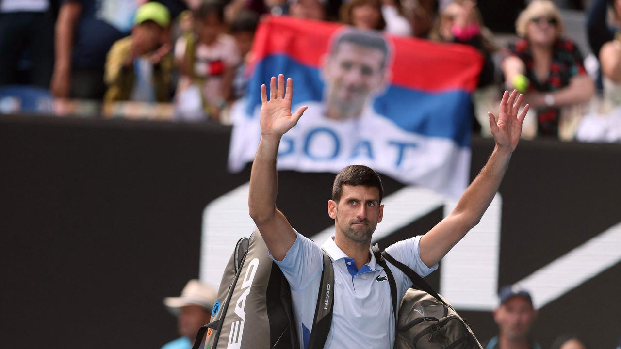 There will be plenty of support for Novak Djokovic at opening week of the Australian Open next year when the 10-time champion takes part in charity matches. Picture: Martin Keep / AFP