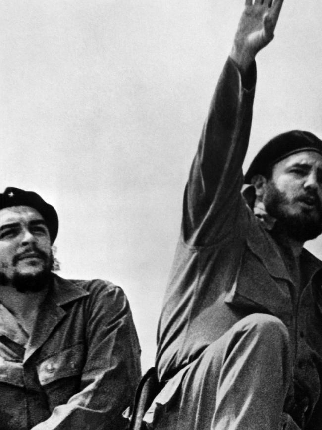 Argentine-born revolution leader Ernesto Che Guevara and Cuban rebel leader Fidel Castro. Picture: AFP