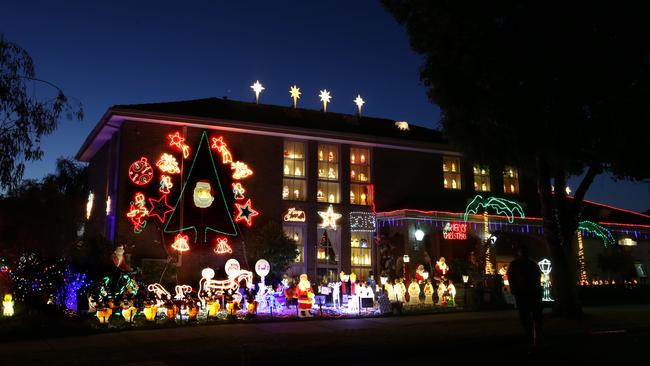 Andrew Milligan has started his popular Christmas lights display again at his Doncaster East home. Picture: Stuart Milligan