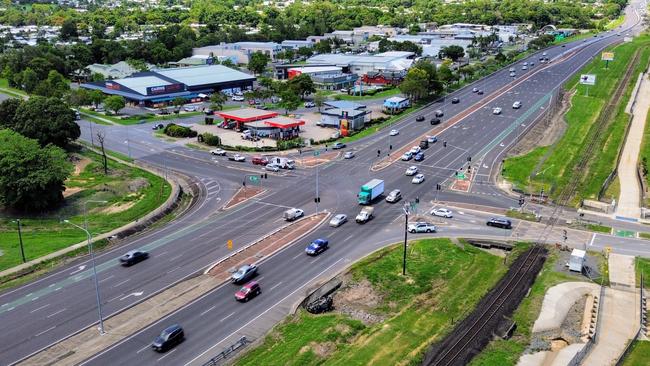 Division 2 councillor Matt Tickner would like to see the state and federal governments fast track the master plan for the Bruce Highway intersection at Robert and Swallow Road in Bentley Park, the location of two fatal accidents in the past month. The Cairns Bruce Highway Upgrade master plan would see the intersection closed and new on-ramps and off-ramps built south of Bentley Park College. Picture: Brendan Radke