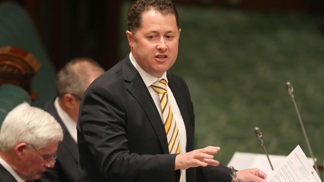 Jack Snelling (Minister for Health and Ageing, South Australia). Question Time in the Lower House, Parliament House, Adelaide. 27/10/15 Picture: Stephen Laffer