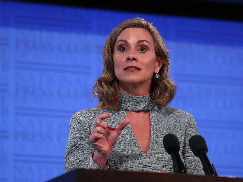 Australia's eSafety Commissioner Julie Inman Grant addressing the National Press Club in Canberra.