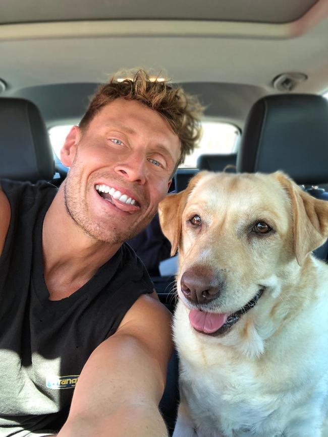 Luke Hines and his dog, Chia.