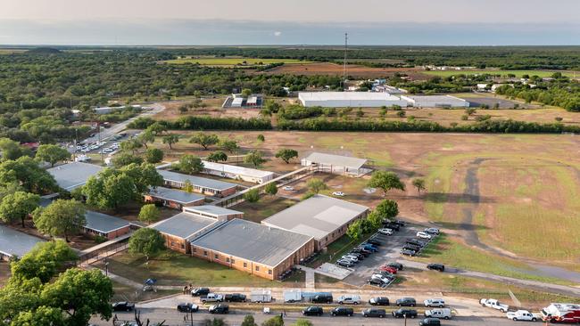 An aerial view of Robb Elementary School. Picture: Jordan Vonderhaar/Getty Images