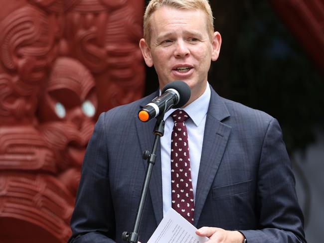 WAITANGI, NEW ZEALAND - FEBRUARY 05: New Zealand Prime Minister Chris Hipkins speaks at Te Whare Runanga, Waitangi Treaty grounds on February 05, 2023 in Waitangi, New Zealand. The Waitangi Day national holiday celebrates the signing of the treaty of Waitangi on February 6, 1840 by Maori chiefs and the British Crown, that granted the Maori people the rights of British Citizens and ownership of their lands and other properties. (Photo by Fiona Goodall/Getty Images)