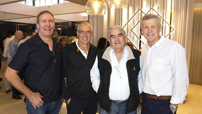 Gavin Allen, Willie Carne, Barry Maranta and Gene Miles at The Broncos Club redevelopment launch earlier this month. AAP Image/Richard Walker.