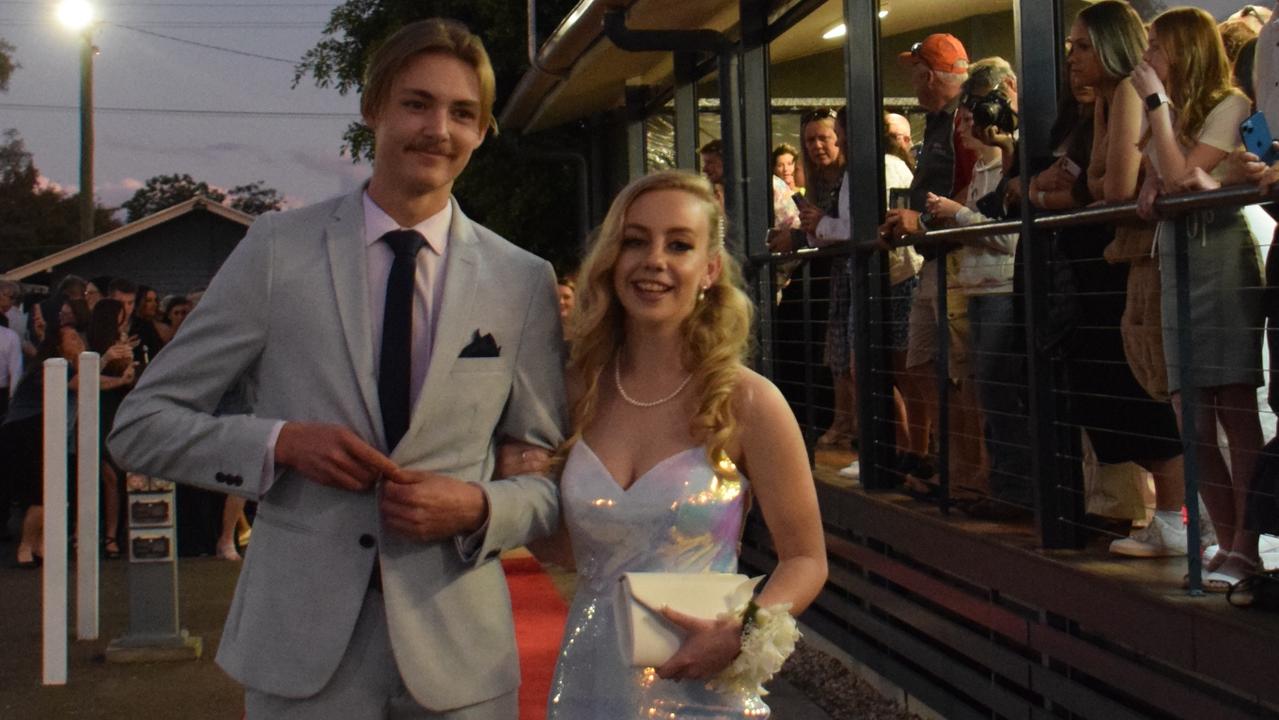 Kaelan Crowther and Chantelle Callow at Dalby State High School's Formal 2022