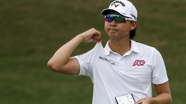 MCKINNEY, TEXAS - MAY 12: Min Woo Lee of Australia stands on the sixth hole during the second round of the AT&T Byron Nelson at TPC Craig Ranch on May 12, 2023 in McKinney, Texas. (Photo by Mike Mulholland/Getty Images)