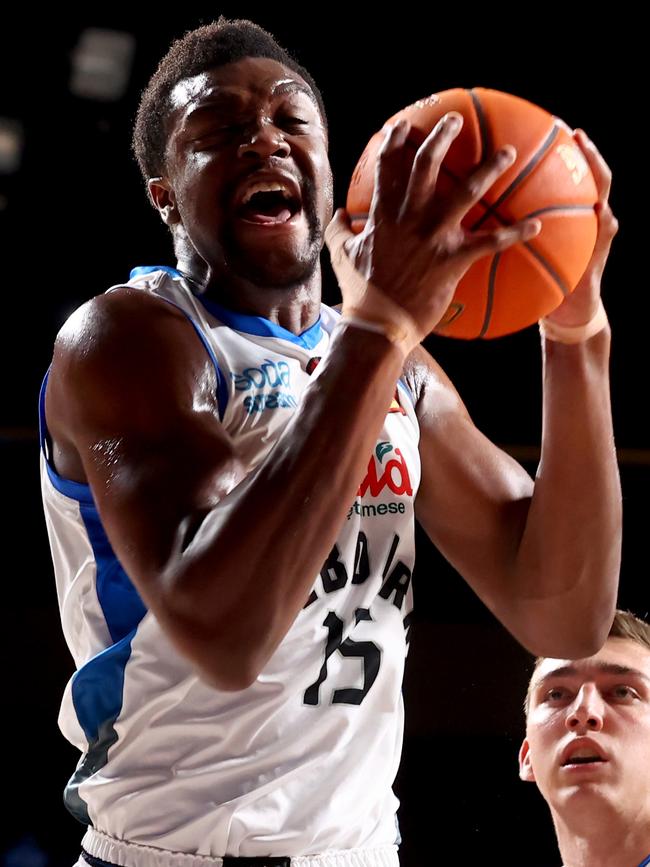 Ariel Hukporti can return to Melbourne United for a third season as a Next Star. Picture: Getty Images