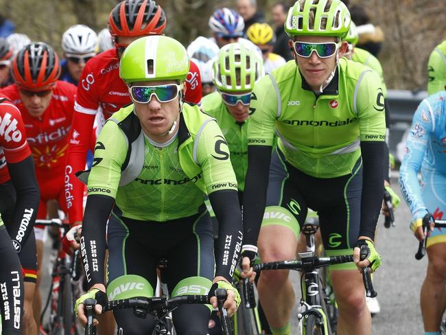 Australian cyclist Simon Clarke riding for Cannondale Pro Cycling Team during Pais Vasco this season. Picture: Supplied.