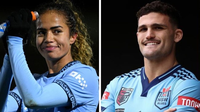 Mary Fowler is switching her allegiance to Nathan Cleary's Blues. Photos: Getty Images
