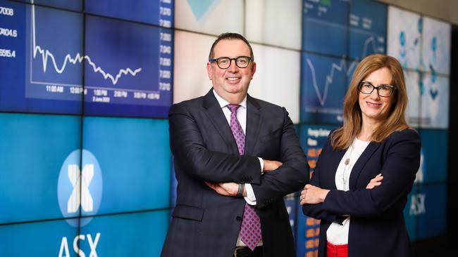 Damian Roche with ASX CEO Helen Lofthouse.