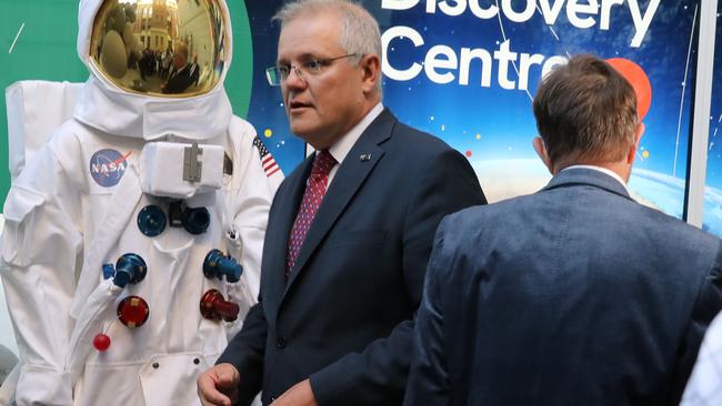 Scott Morrison in Adelaide on Wednesday. Picture: NCA NewsWire / Dean Martin