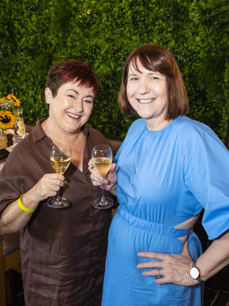 Lisa Seydel (left) and Anita Houldsworth at the Protea Place International Women's Day luncheon at Fitzy's, Tuesday, March 8, 2022. Picture: Kevin Farmer