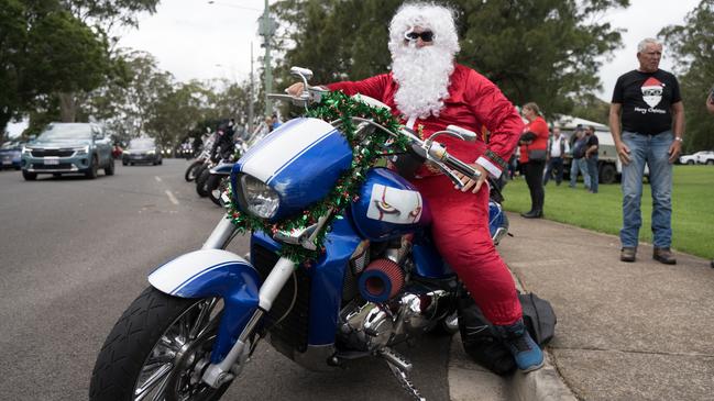 Nathan Sayers at the Downs Motorcycle Sport Club 2024 toy run. Sunday, December 15, 2024. Picture: Christine Schindler